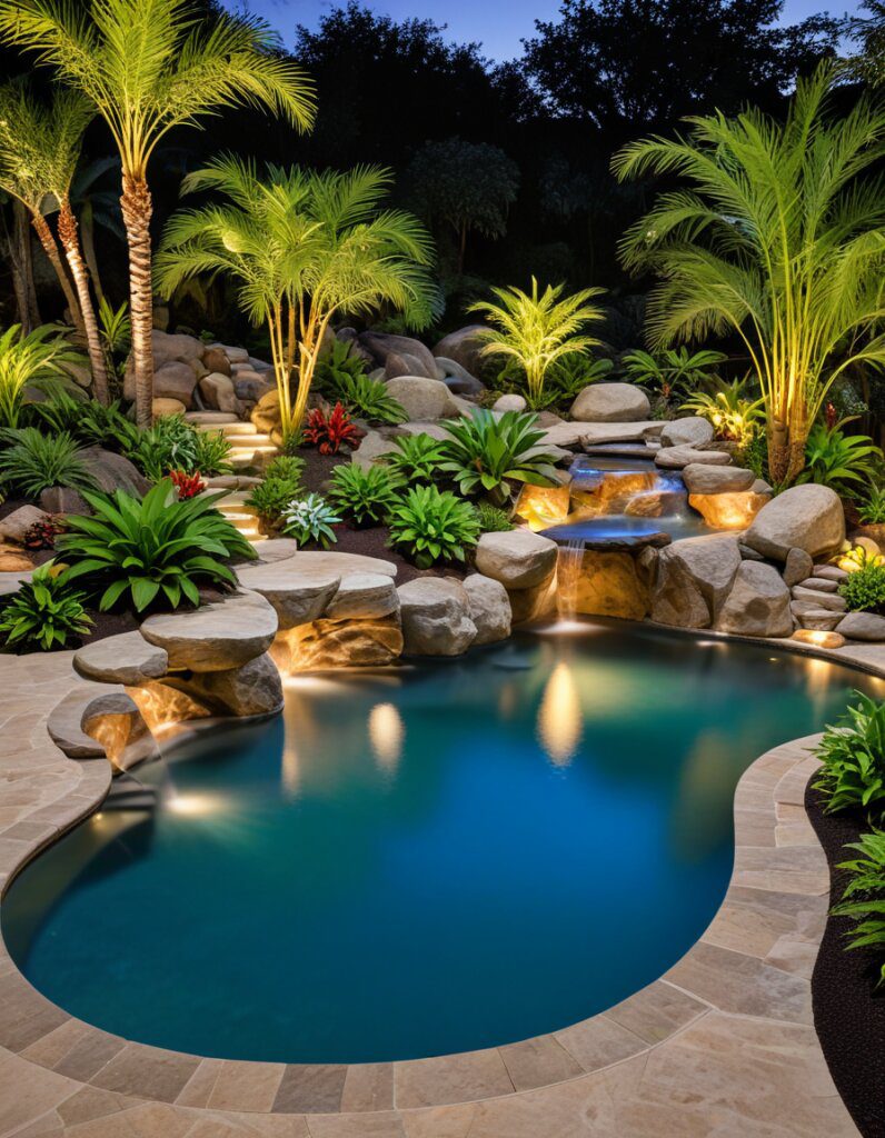 Curved Pools for a Natural Water Flow