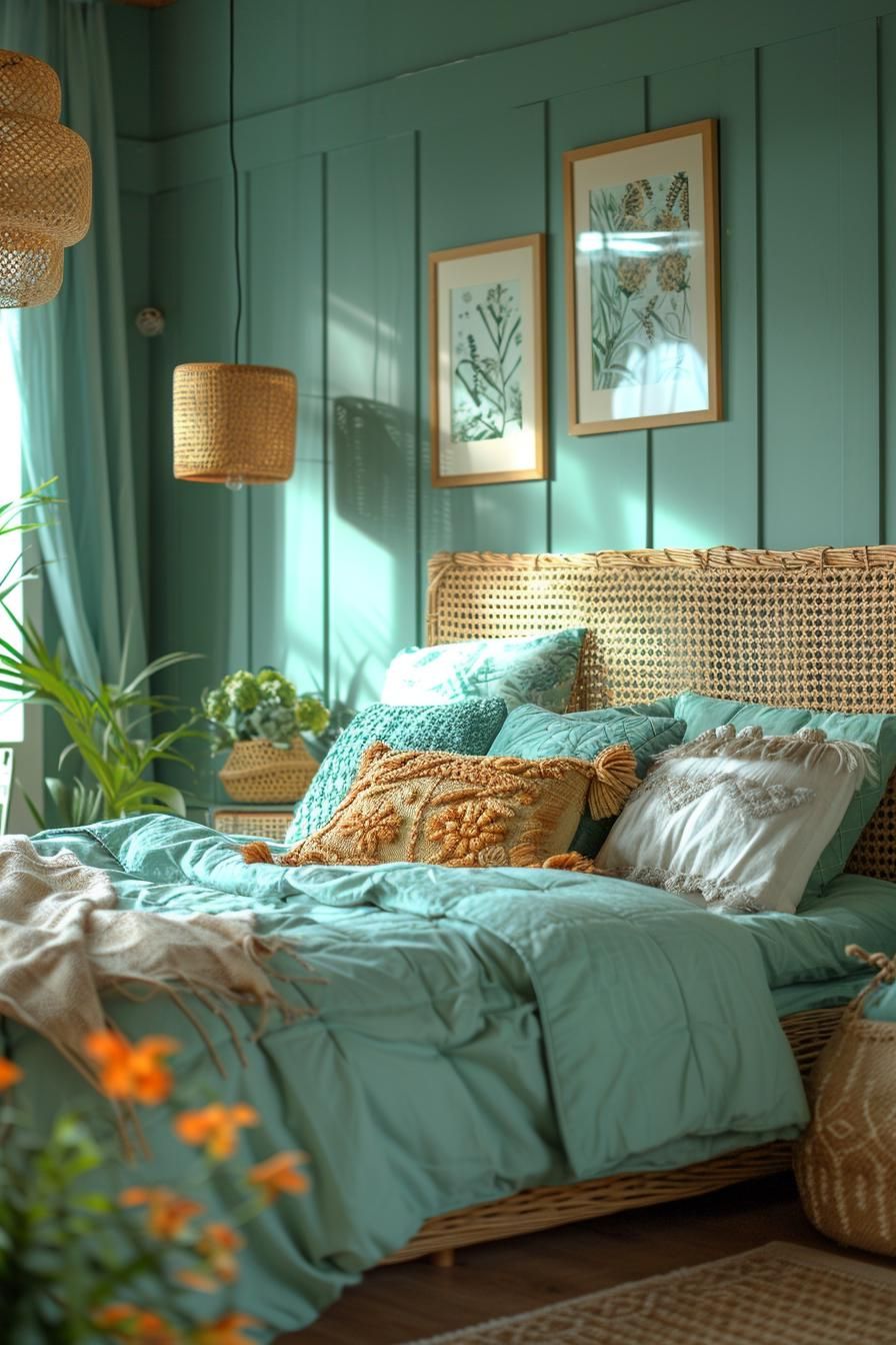 12. Wicker Headboard Coastal Charm - photo 2
