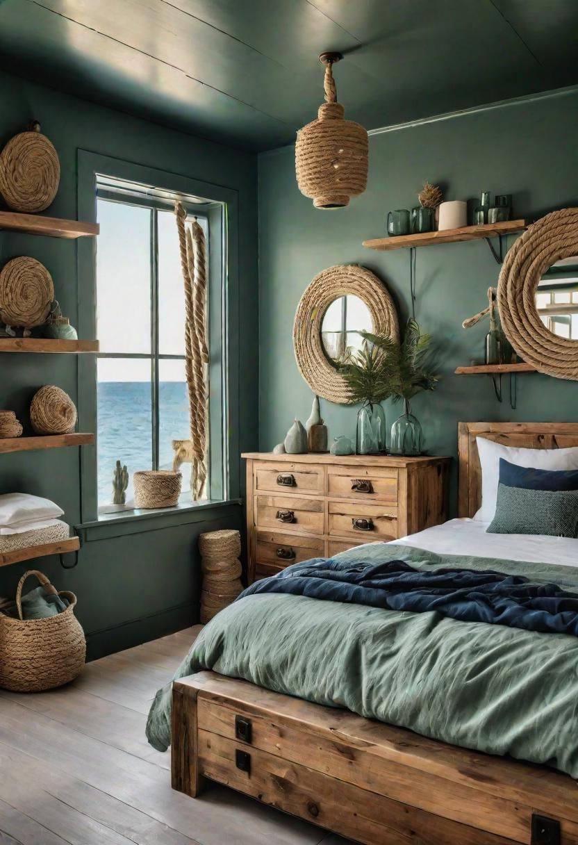 29. Sage Green Seaside Bedroom Inspiration