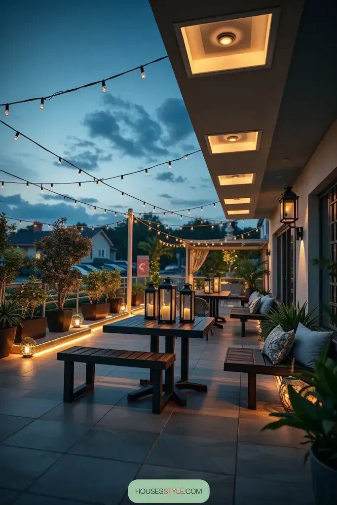 3 Lighting Styles: Recessed, Lantern, And Strip