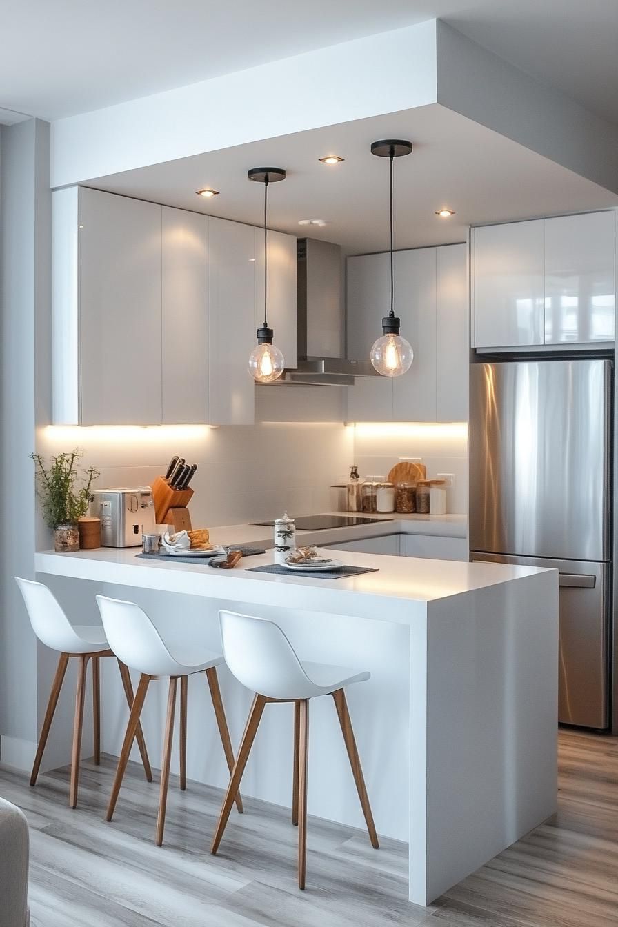 19. Brighten Small Kitchens with White Cabinets