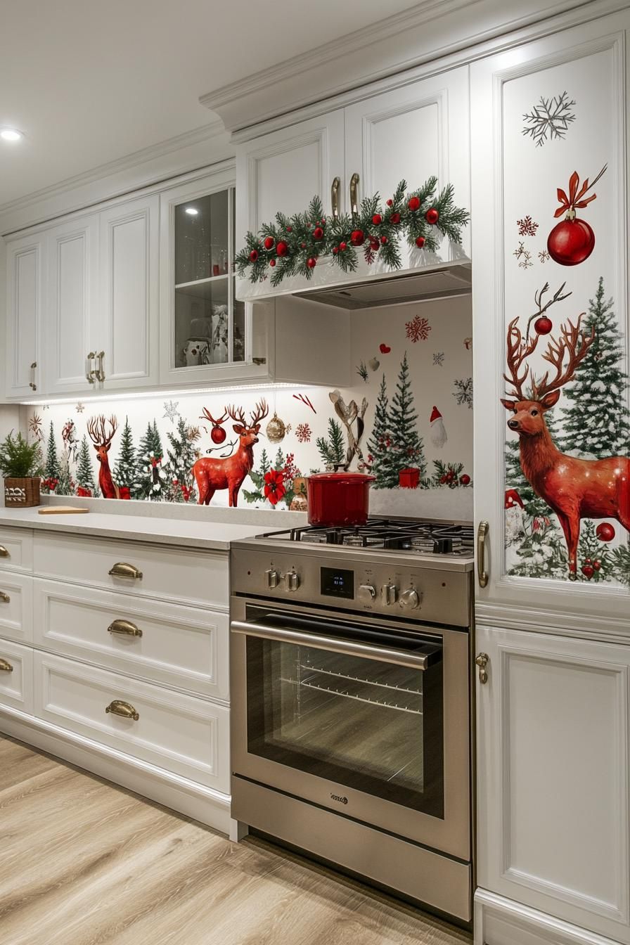 7. Festive Vinyl Decals for Appliances