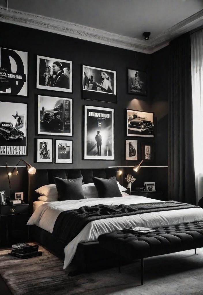 19. Vintage Noir Bedroom Inspiration