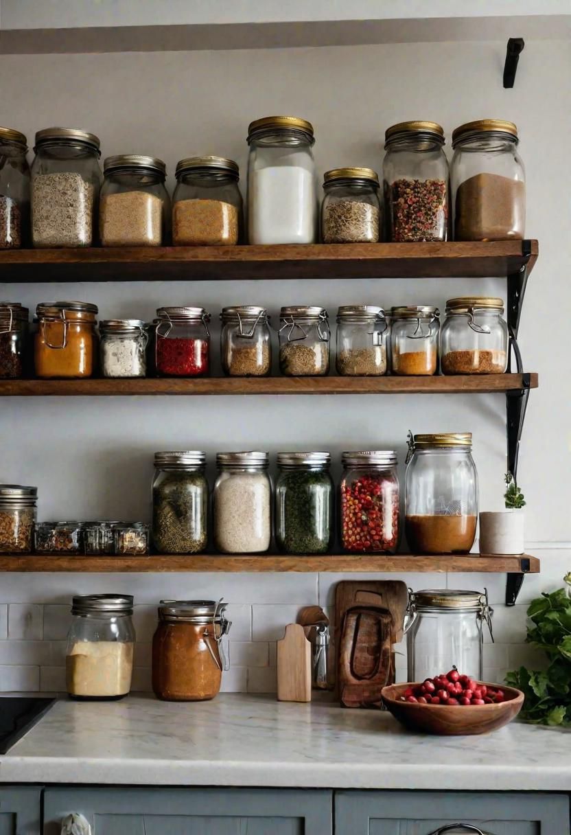 14. Storing Pantry Staples in Mason Jars