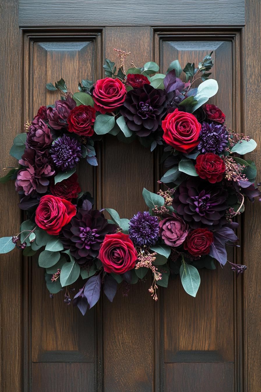 2. Dark Floral Christmas Wreaths - photo 2