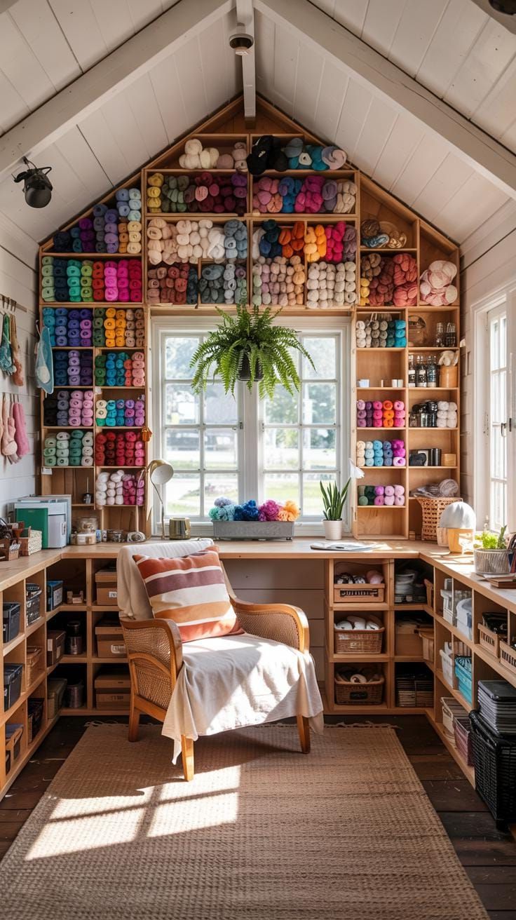 2. Cozy Yarn Wall With Colorful Skeins on Display - photo 2