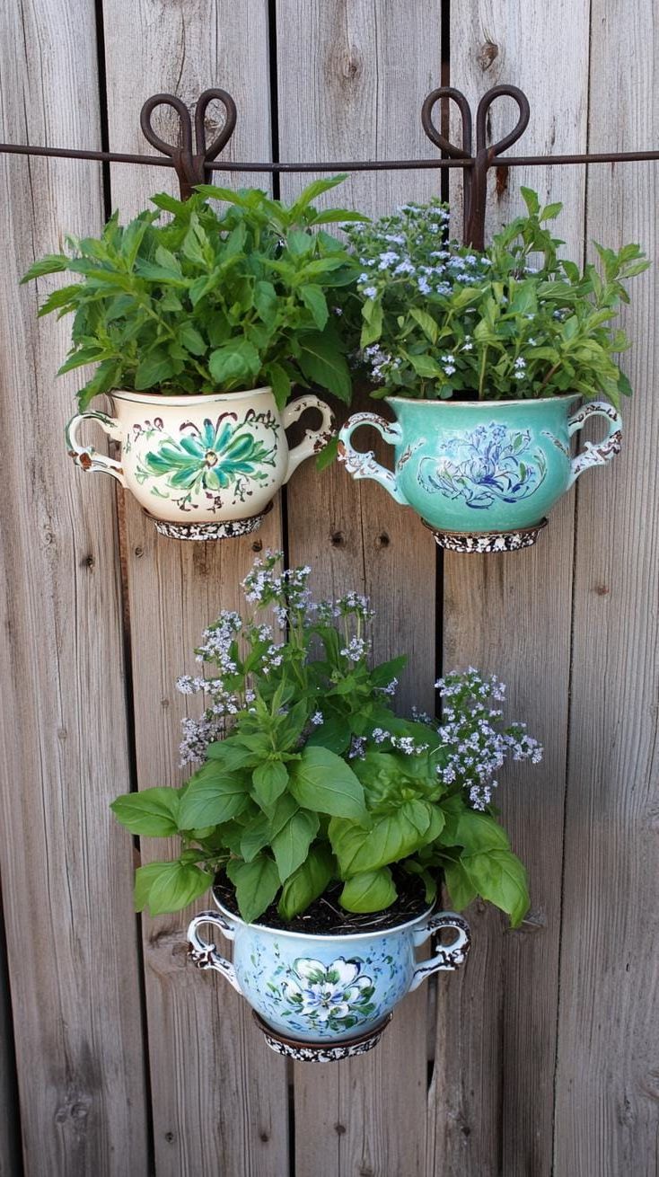 3. Vintage Teacup Herb Garden Ideas - photo 2
