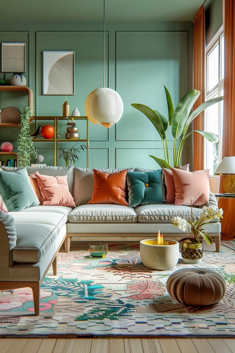 1. Vibrant Color-Blocked Sofa Ideas - photo 2