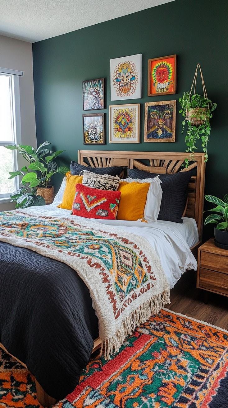 23. Deep-Toned Gallery Wall With Plants And Eclectic Accents - photo 2
