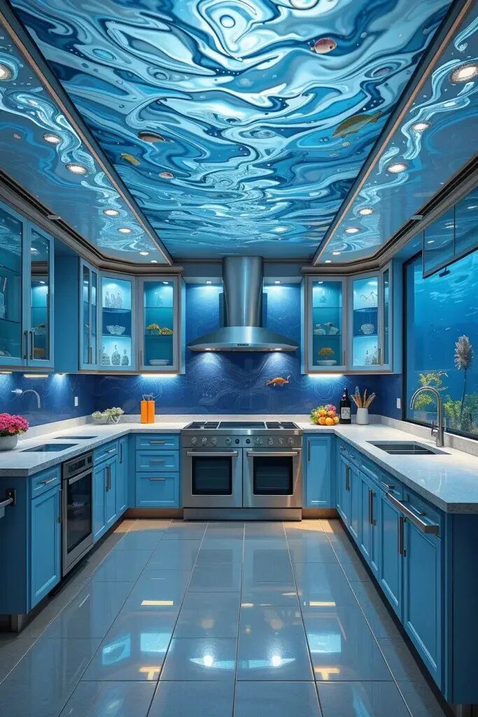 Explore Magical Underwater Kitchens with Stunning Glass Ceilings