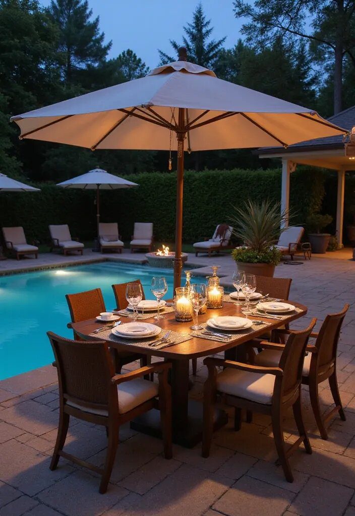5. Set Up Poolside Dining in Style