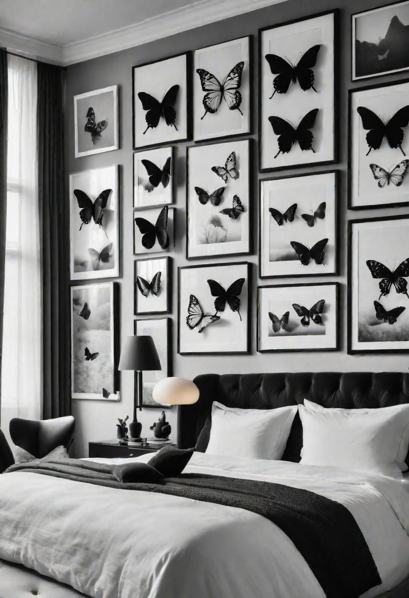 45. Monochrome Butterfly Wall Decor