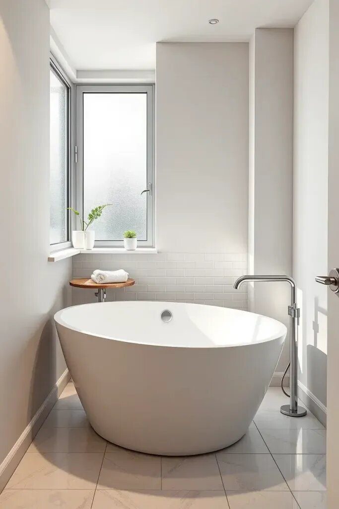 Compact Freestanding Tubs With Soft Curves