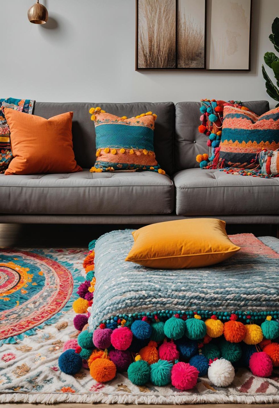 44. Pom-Pom Throw Blankets for Boho Style - photo 2