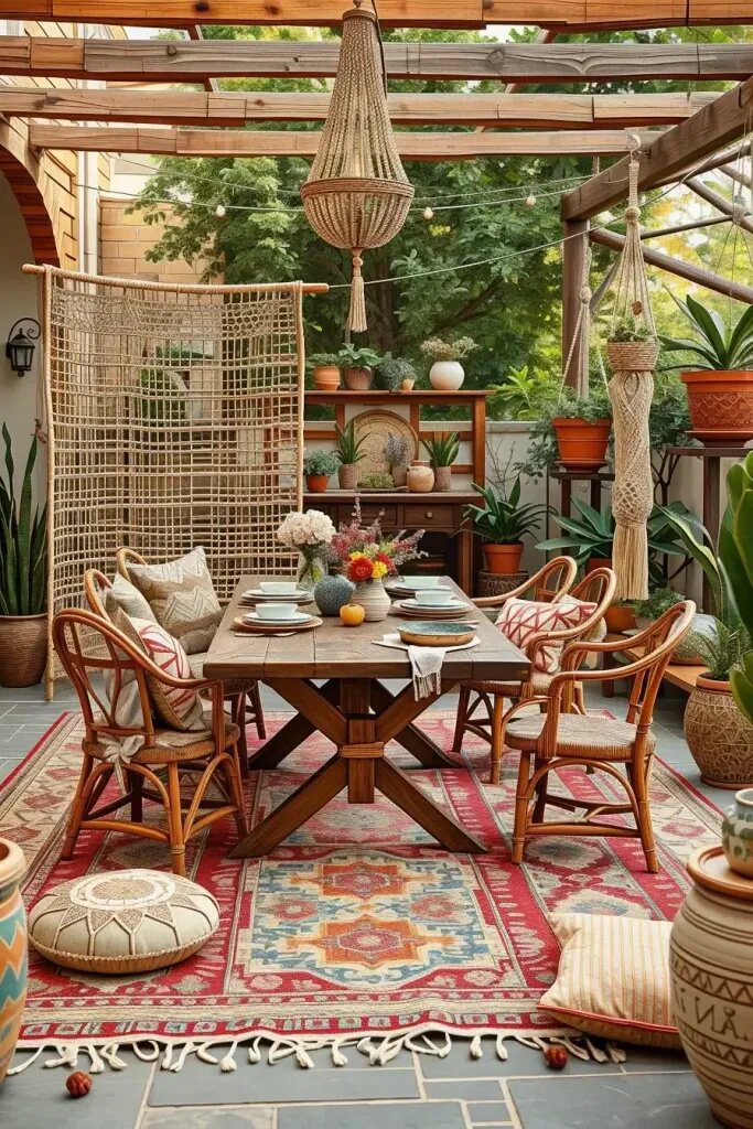 Boho-Chic Looks For Outdoor Dining