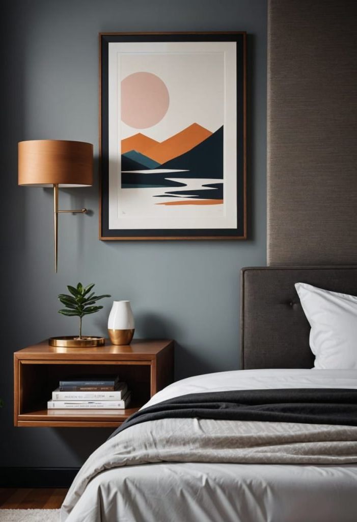 2. Floating Nightstands for MCM Bedroom