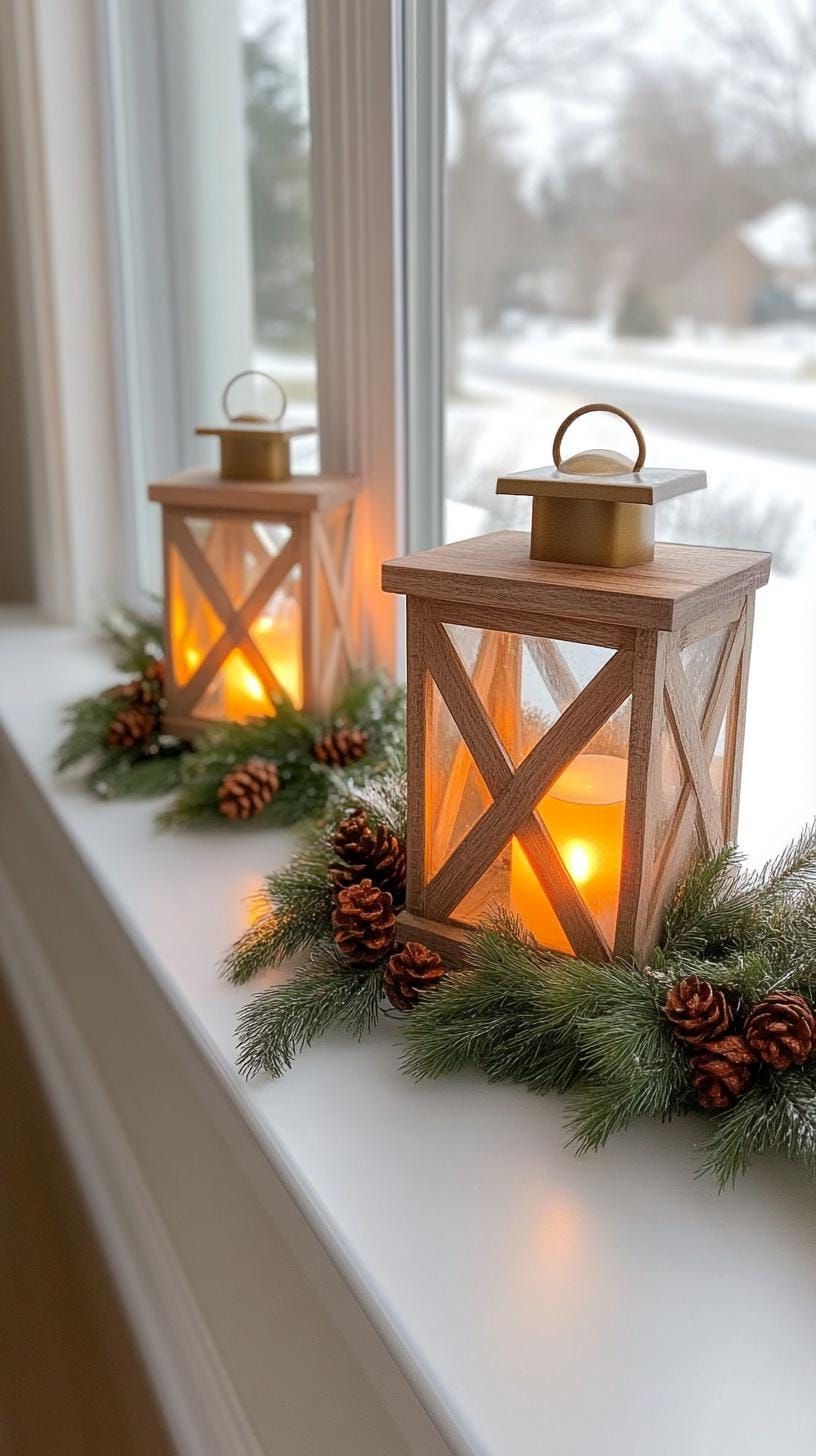 12. Window ledges styled with lanterns and greenery - photo 2