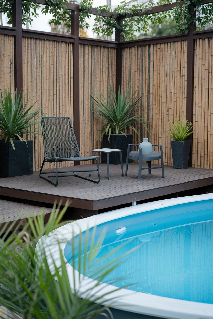 5. Minimalist Deck With Privacy Screens