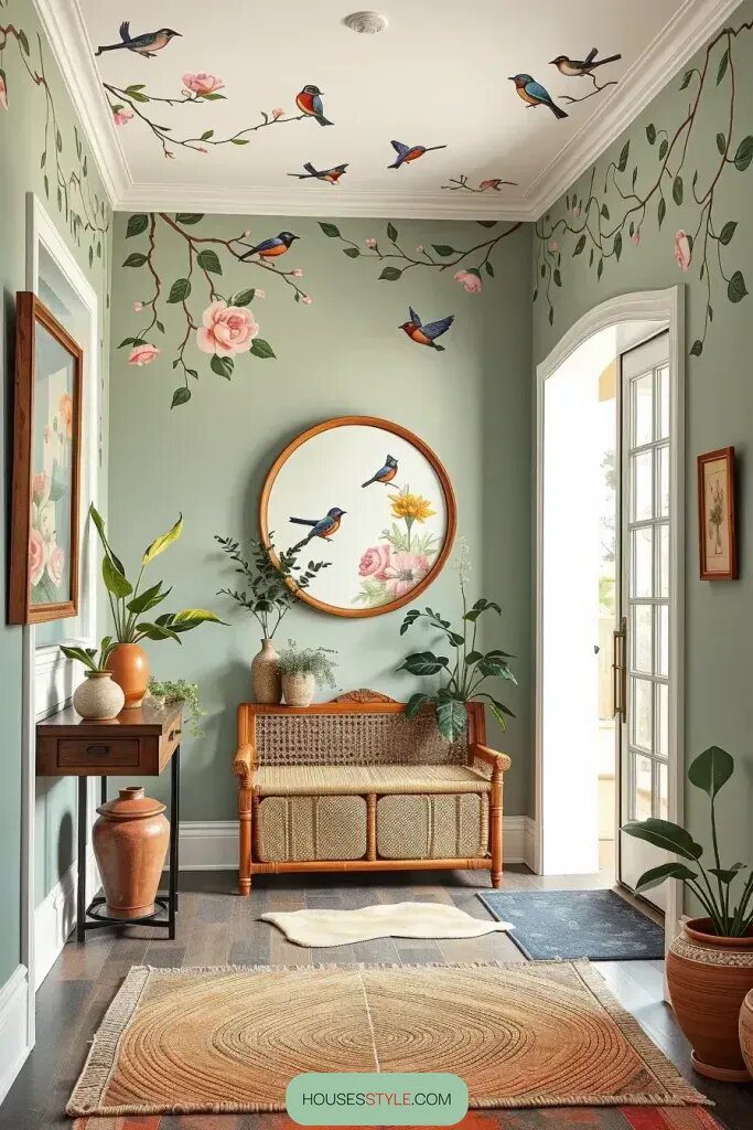 Nature-Inspired Motifs for a Welcoming Foyer