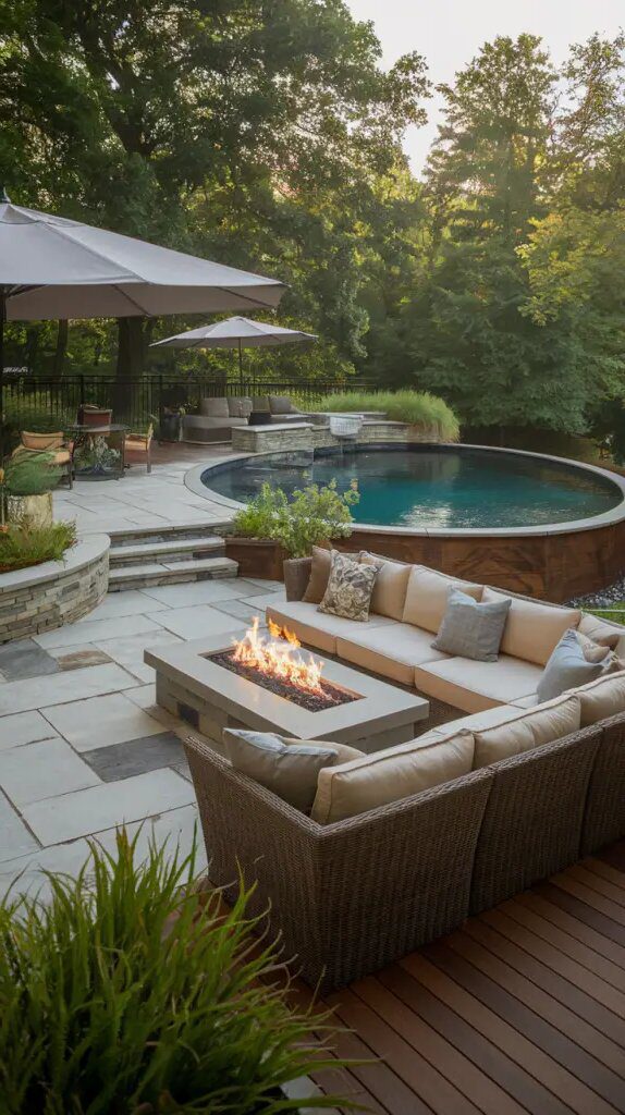 Fresh Deck Looks for Oval-Shaped Pools