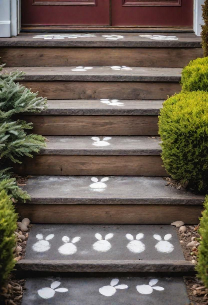 19. Bunny Footprint Stencil Ideas
