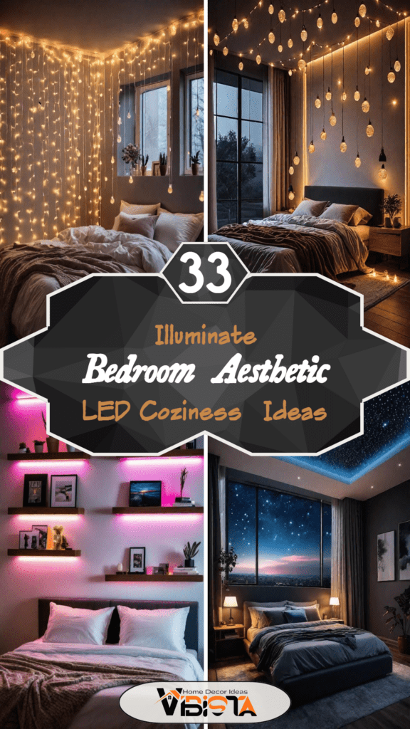 Glow Up Your Bedroom: 33 Chic and Cozy LED Aesthetic Ideas