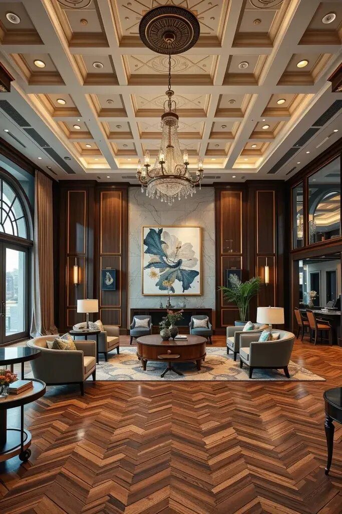 Mixing Traditional and Modern Lobby Styles