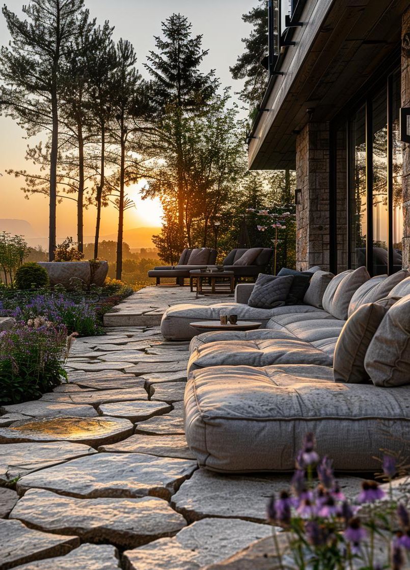 10. Natural Stone Paver Patio Looks