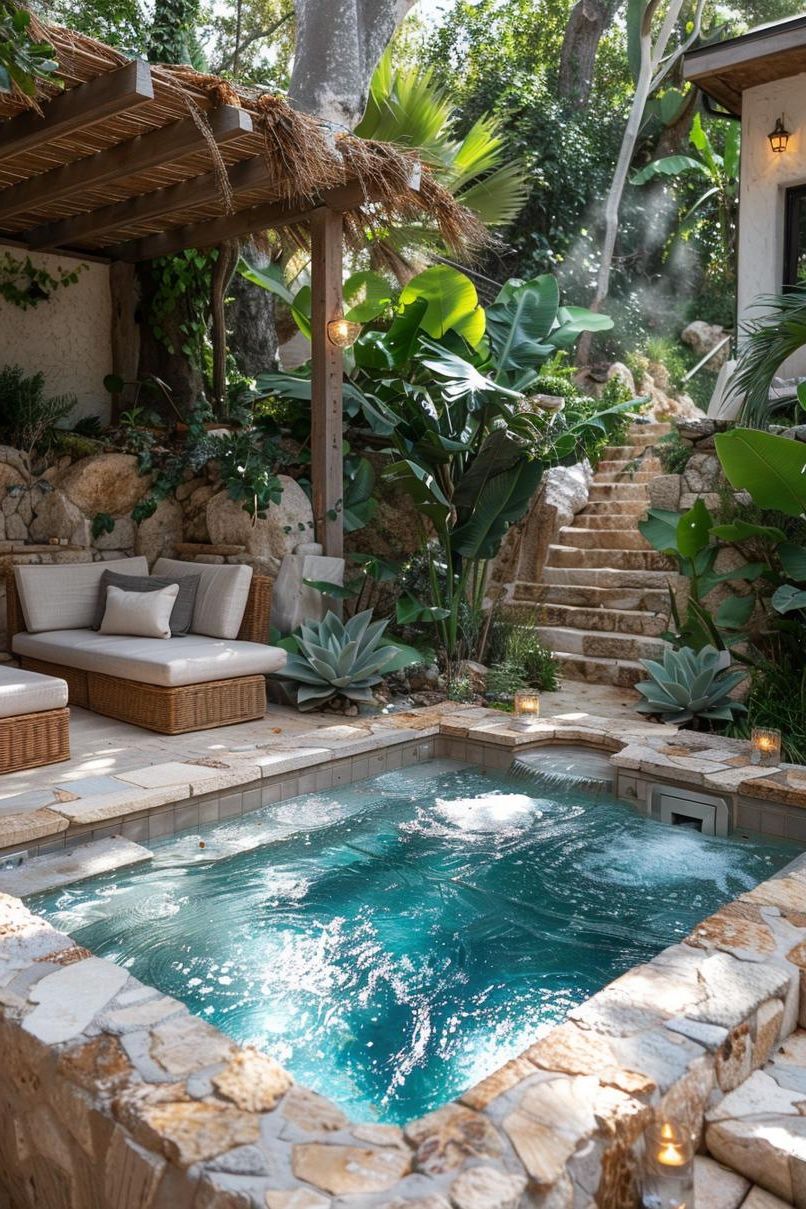 10. Succulent Oasis Plunge Pool