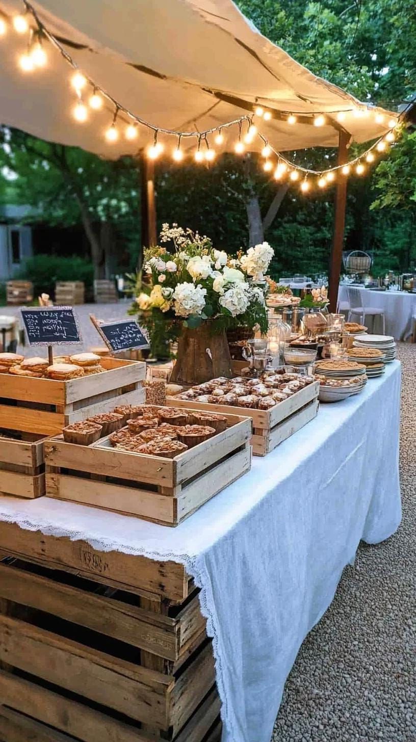 12. String-Lit Backyard Buffet With Rustic Touches - photo 3