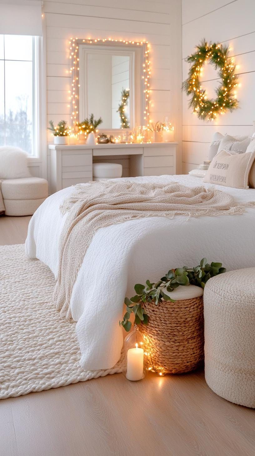 3. Soft string lights around mirrors or windows - photo 2