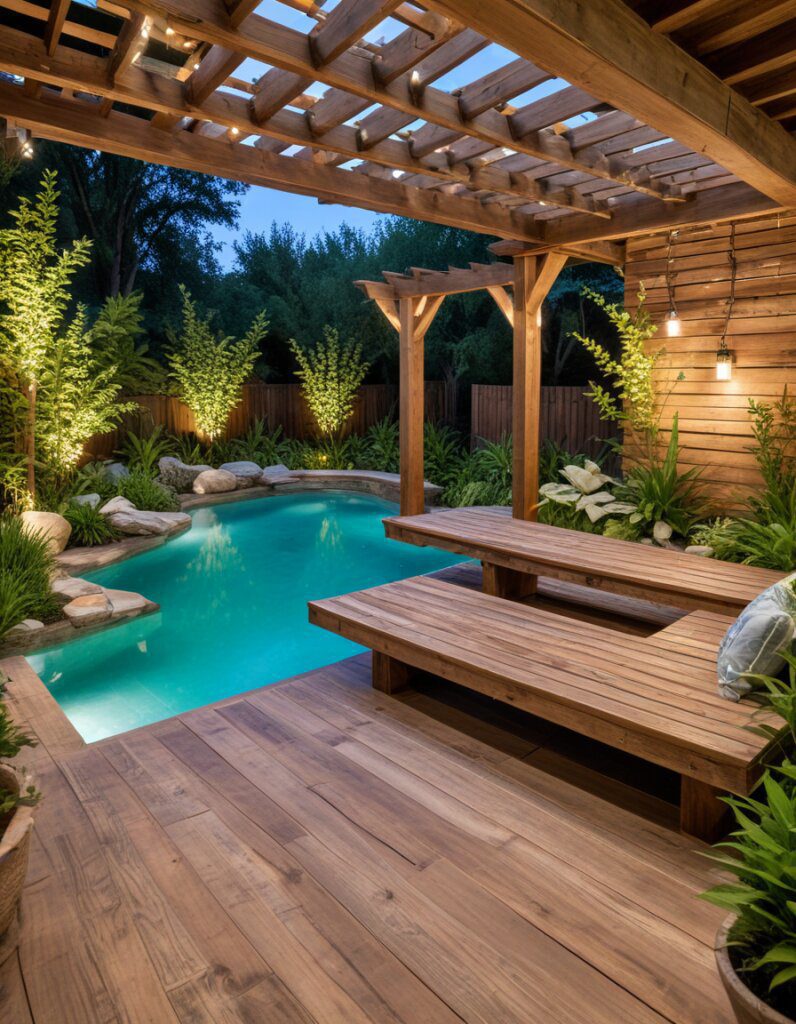 Natural Wood Accents for a Poolside Oasis - photo 2