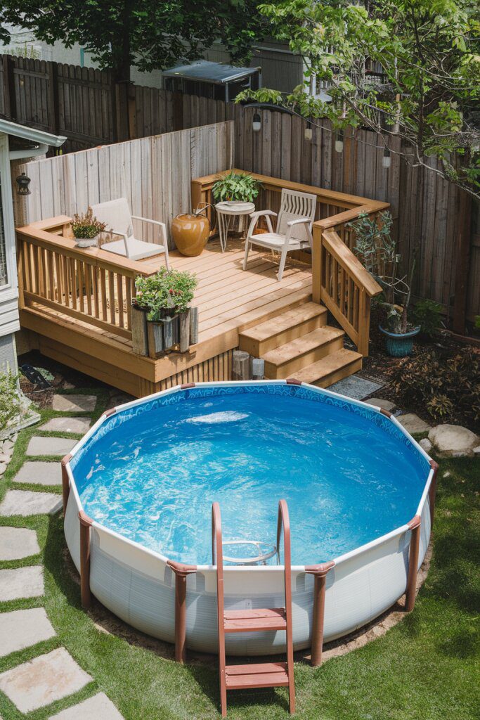 Warm Deck Designs for Above Ground Pools - photo 2
