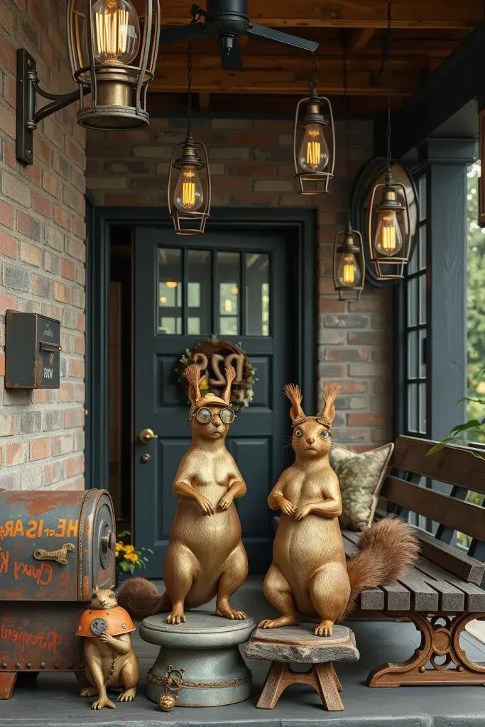 Steampunk Squirrels Wearing Acorn Helmets - photo 2