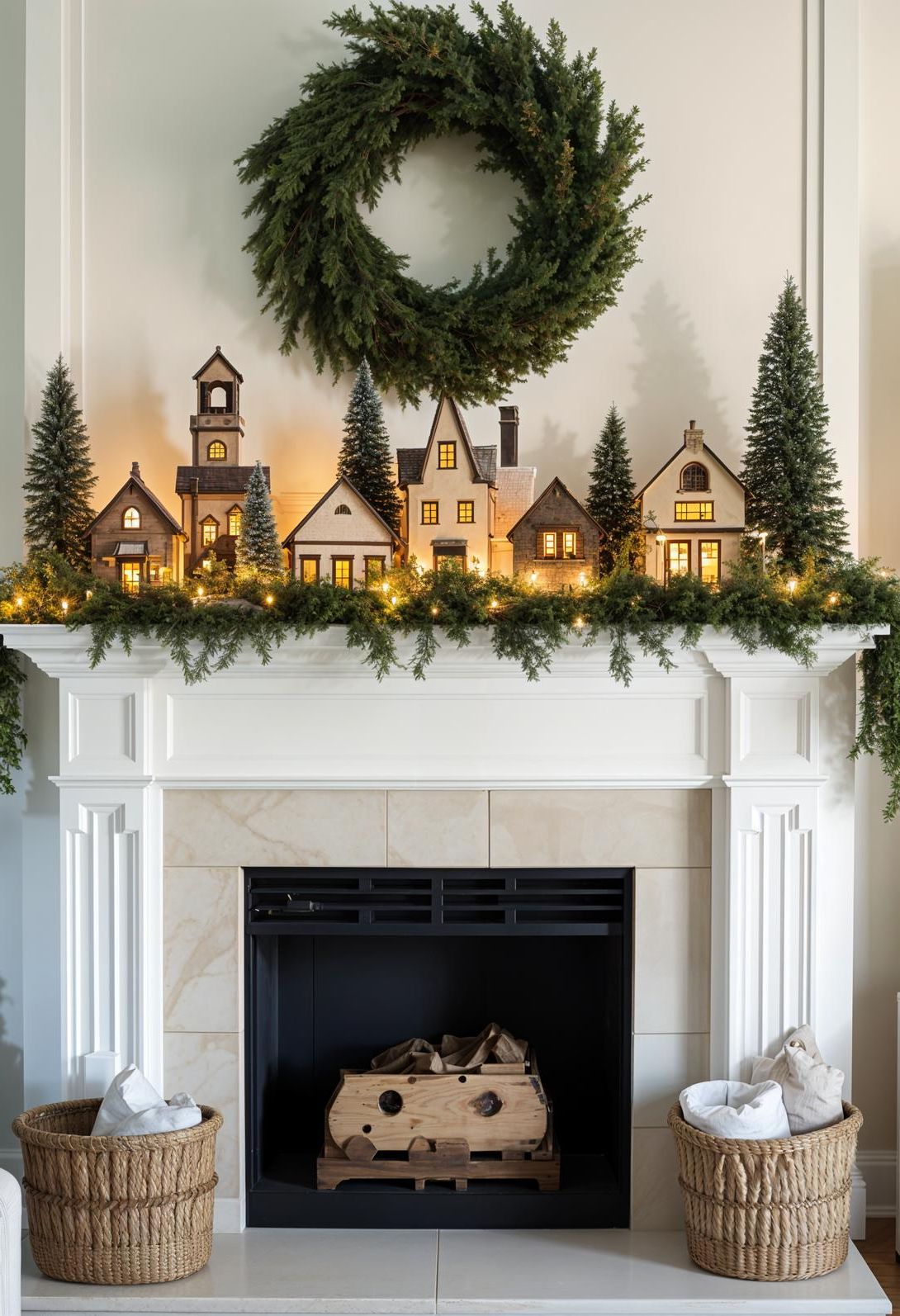 4. Charming Farmhouse Village Display
