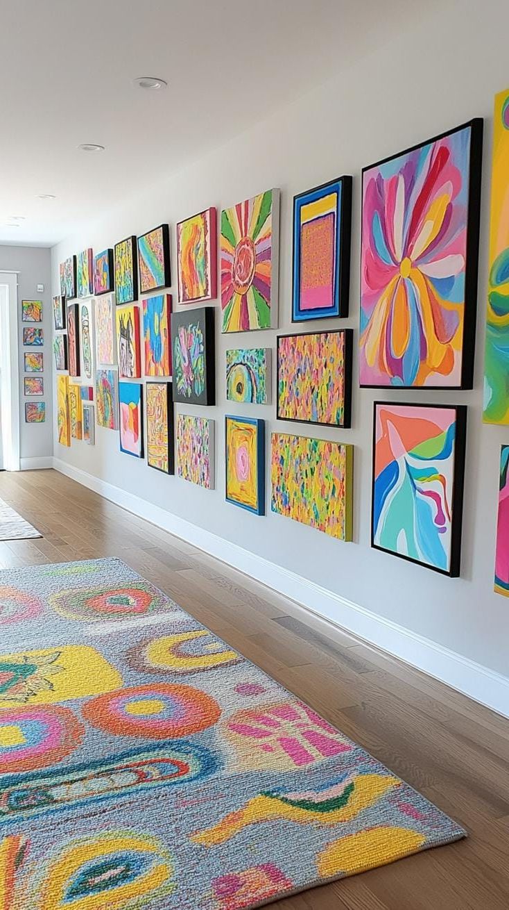 37. Color-Coordinated Mosaic Wall in One Palette
