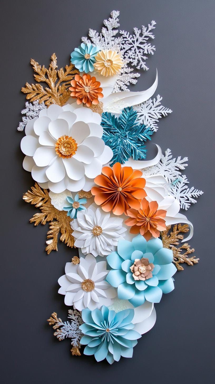 7. Festive Snowflake Wall Art Inspiration - photo 2