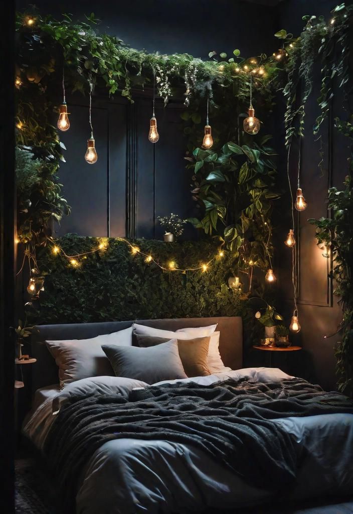 25. Enchanting Moody Bedroom Look