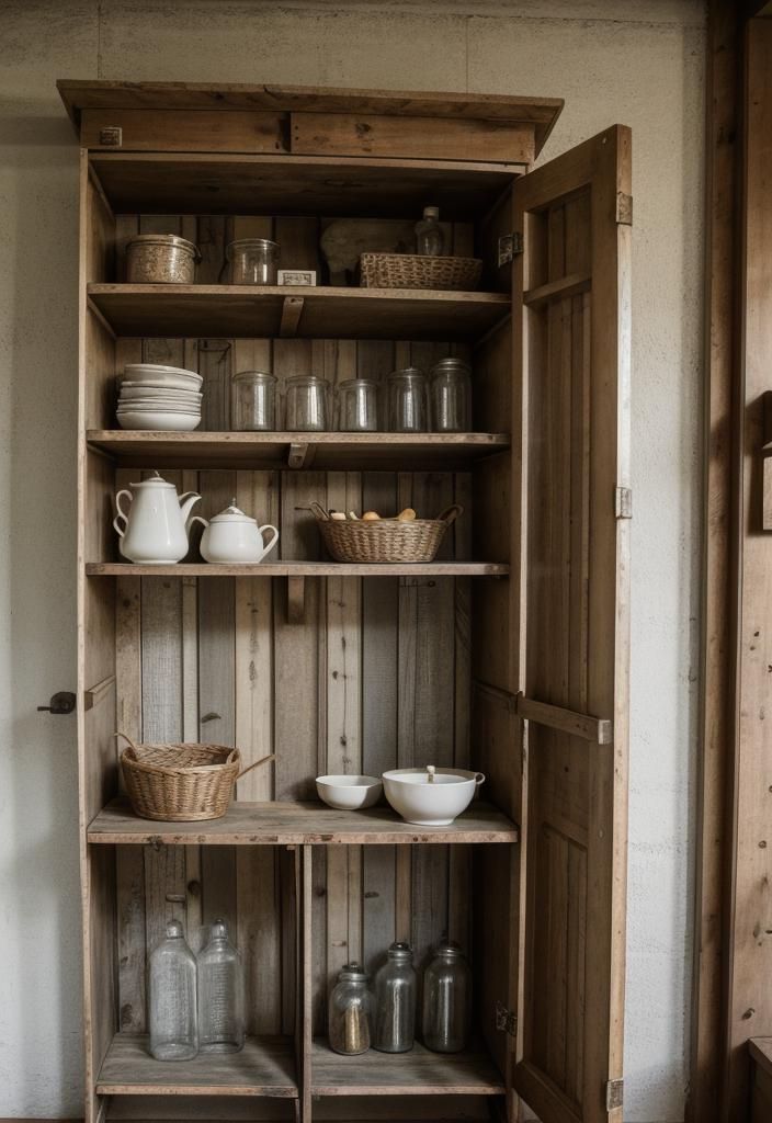 11. Repurposed Materials for Unique Cabinets