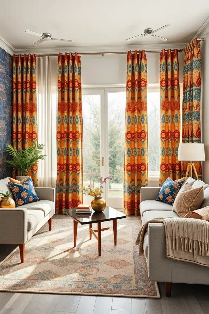 Retro Patterns in Modern Room Layouts