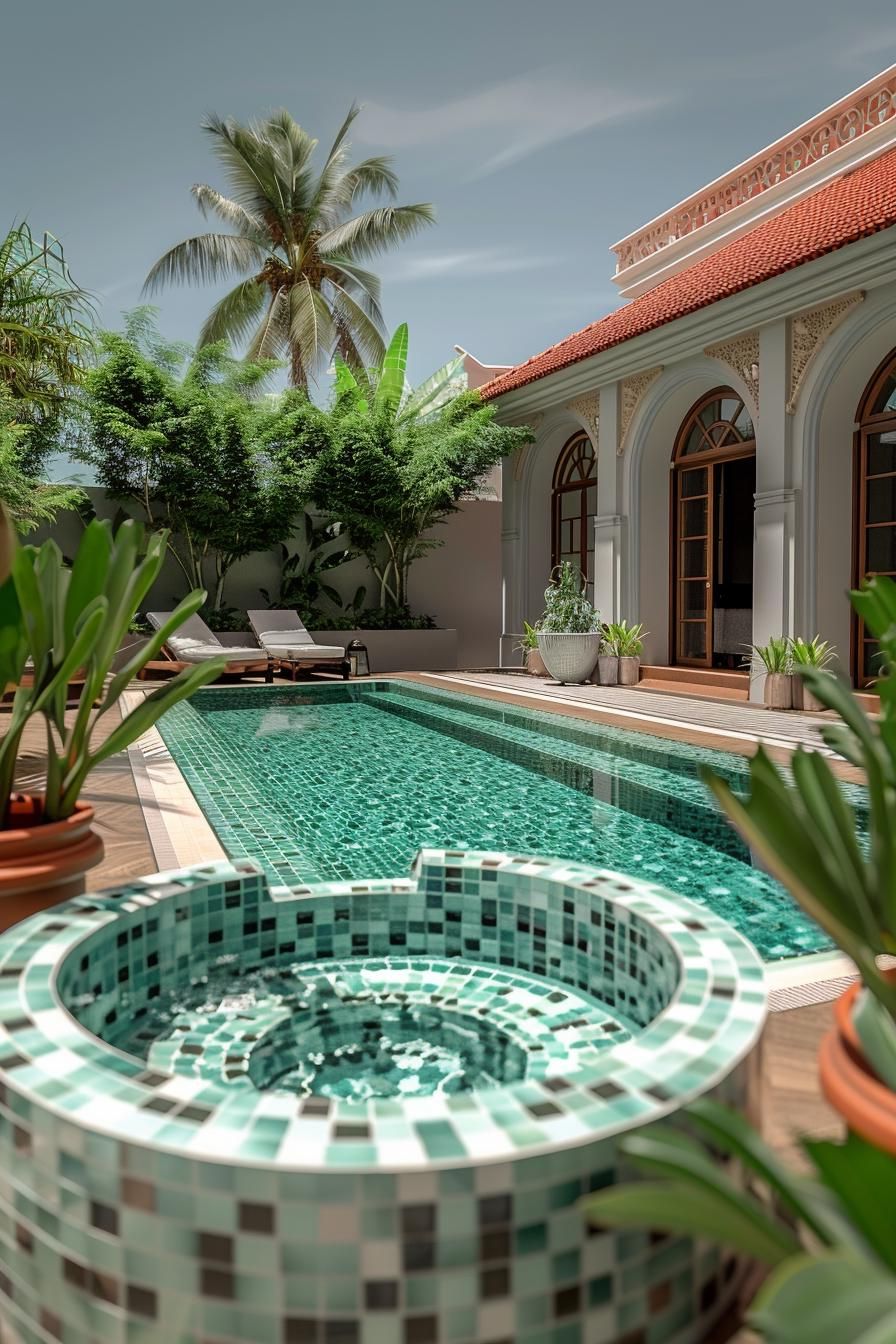 7. Glamorous Above-Ground Pool Design - photo 3