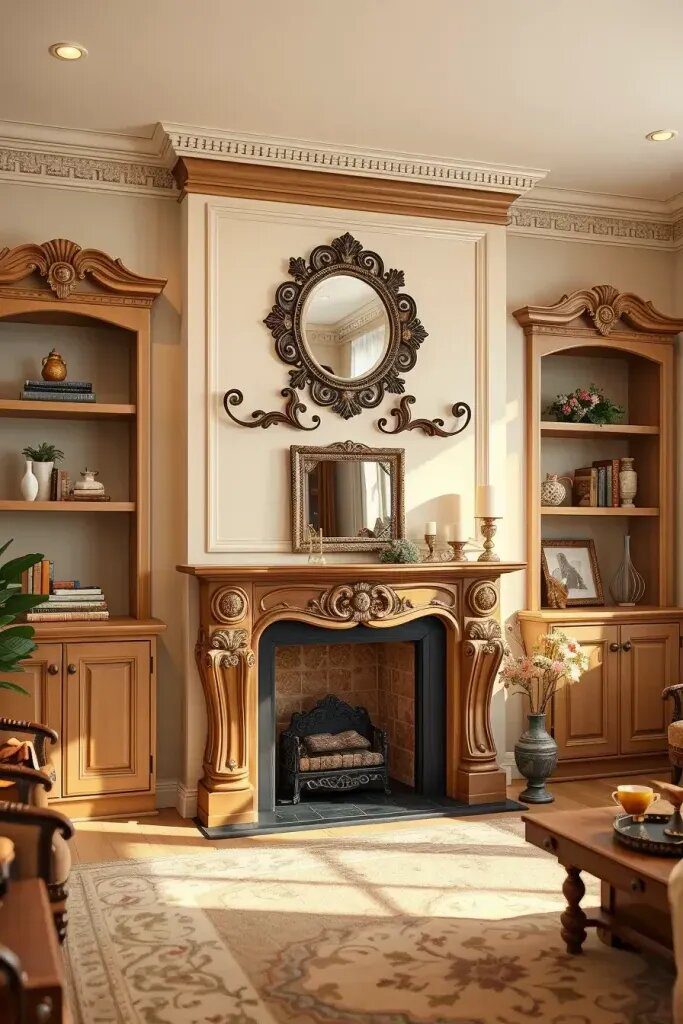 Carved Fireplaces and Mantel Details - photo 2