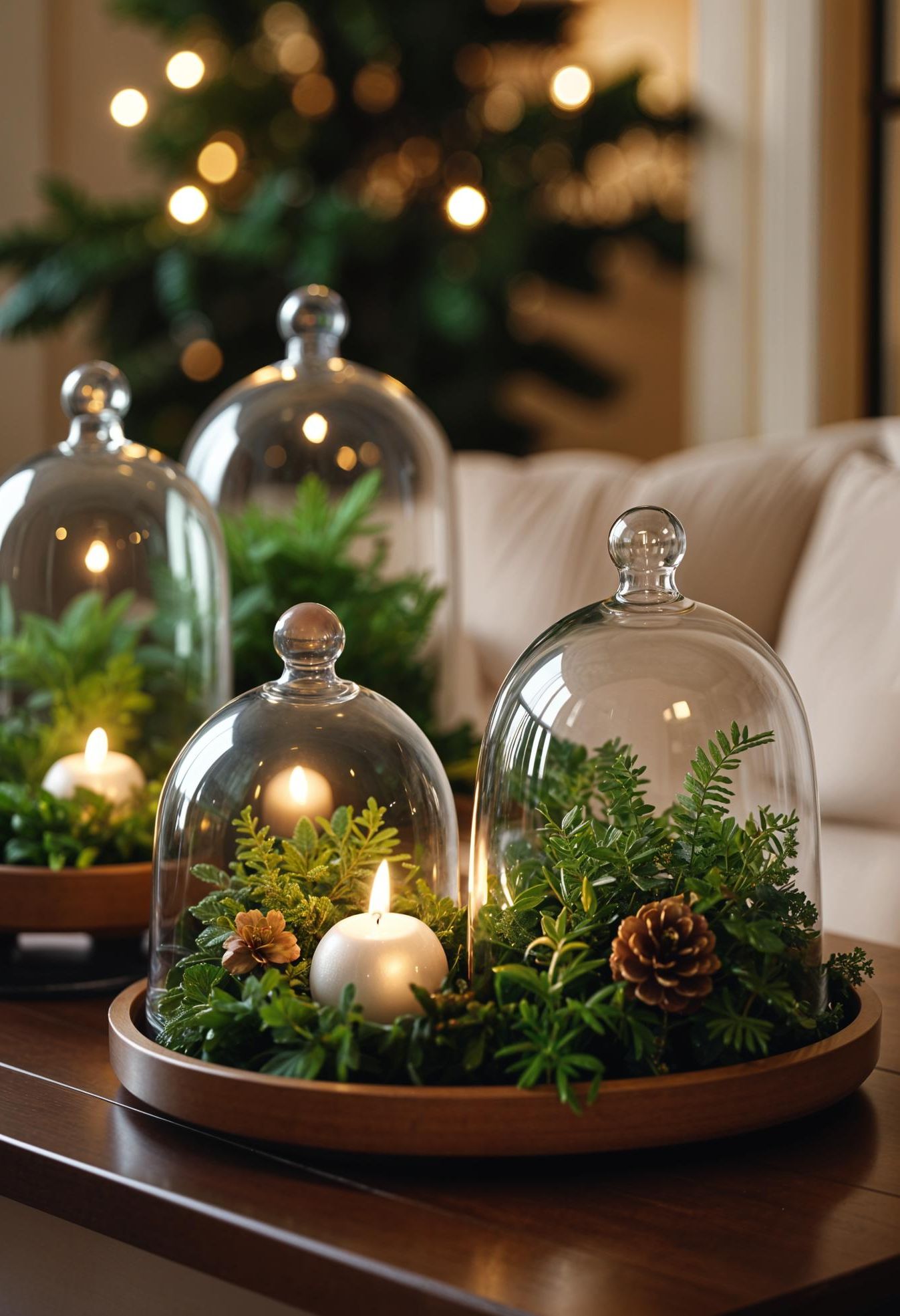 4. Elegant Glass Cloche Displays