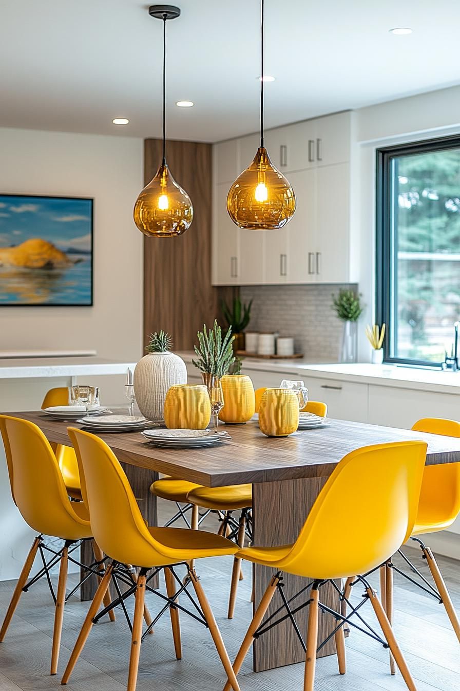 21. Adding Mustard Yellow Dining Accents - photo 2