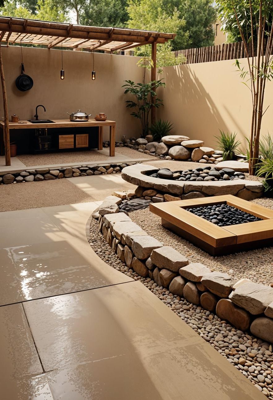8. Zen-Inspired Bamboo Patio Kitchen - photo 2