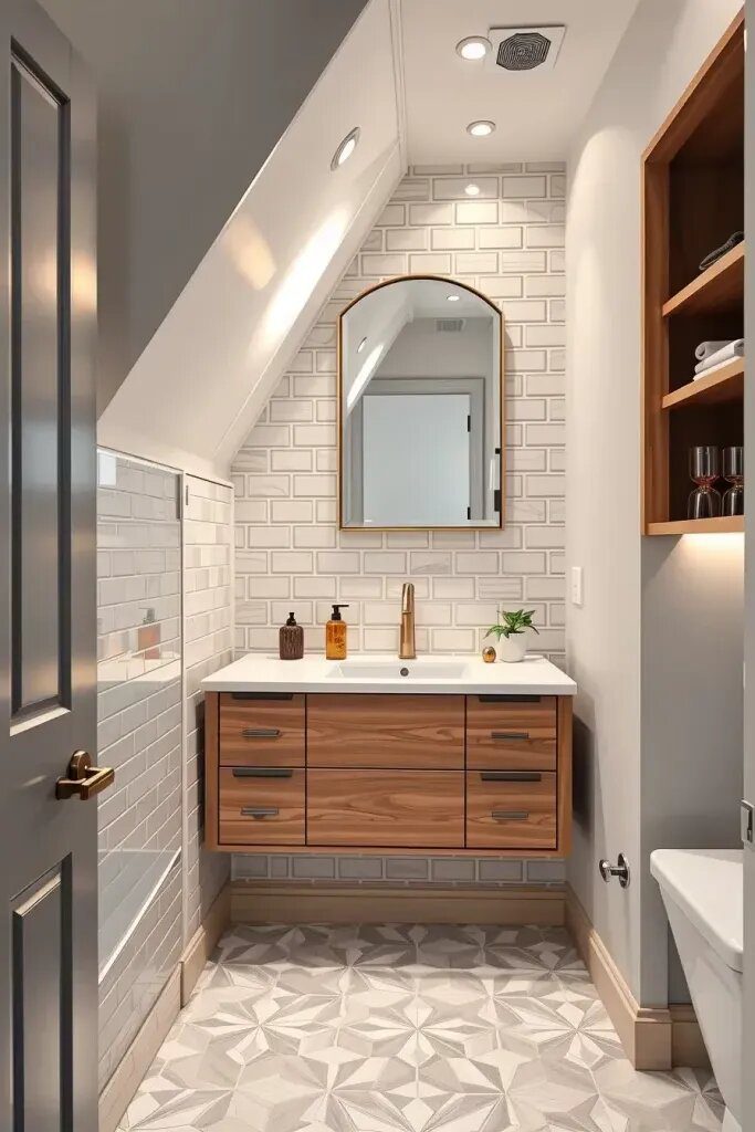 3 Bathrooms Tucked Into Under-Stair Nooks