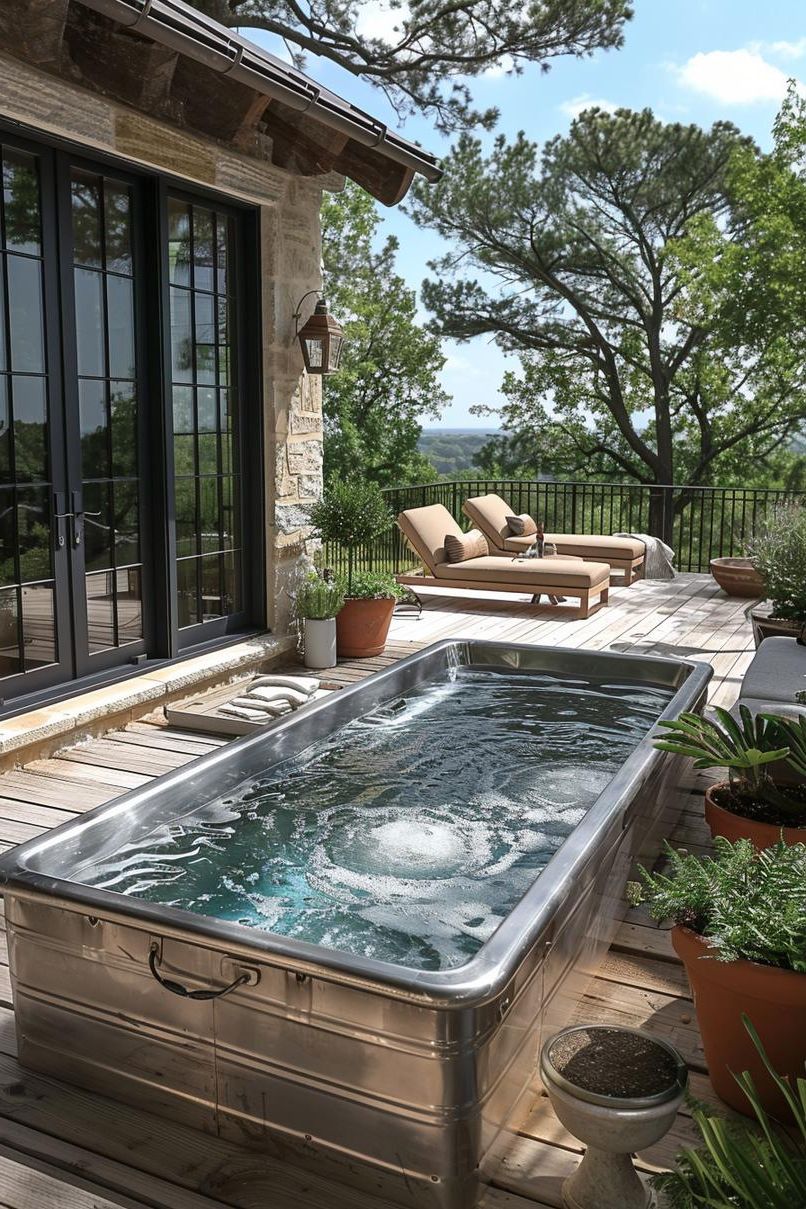 4. Rustic Farmhouse Pool Design Inspiration - photo 3
