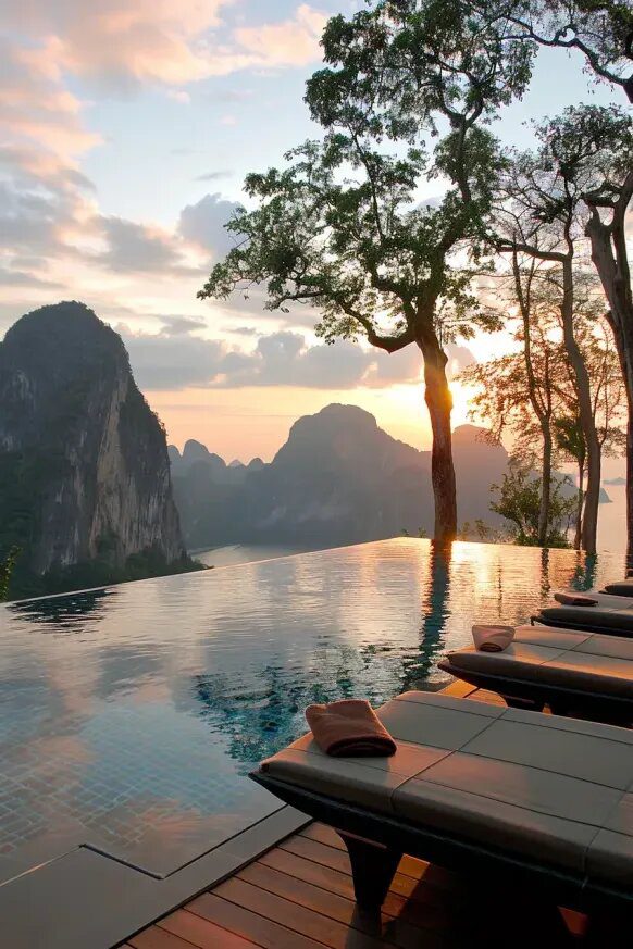 Magical Infinity Pool Overlooking Majestic Mountains
