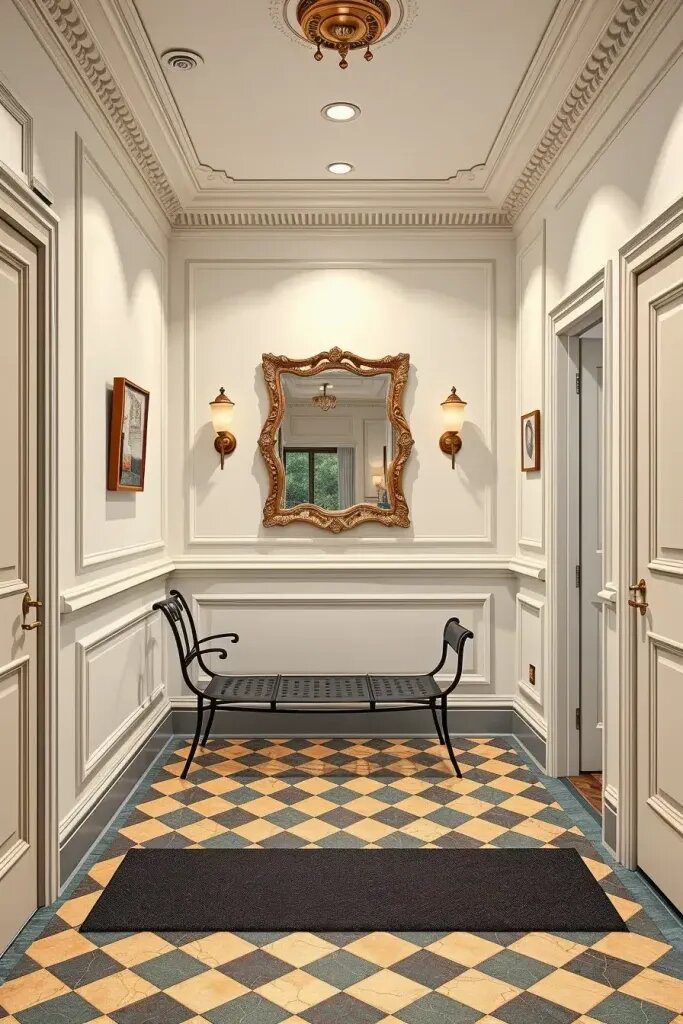 Checkerboard Flooring for Compact Zones