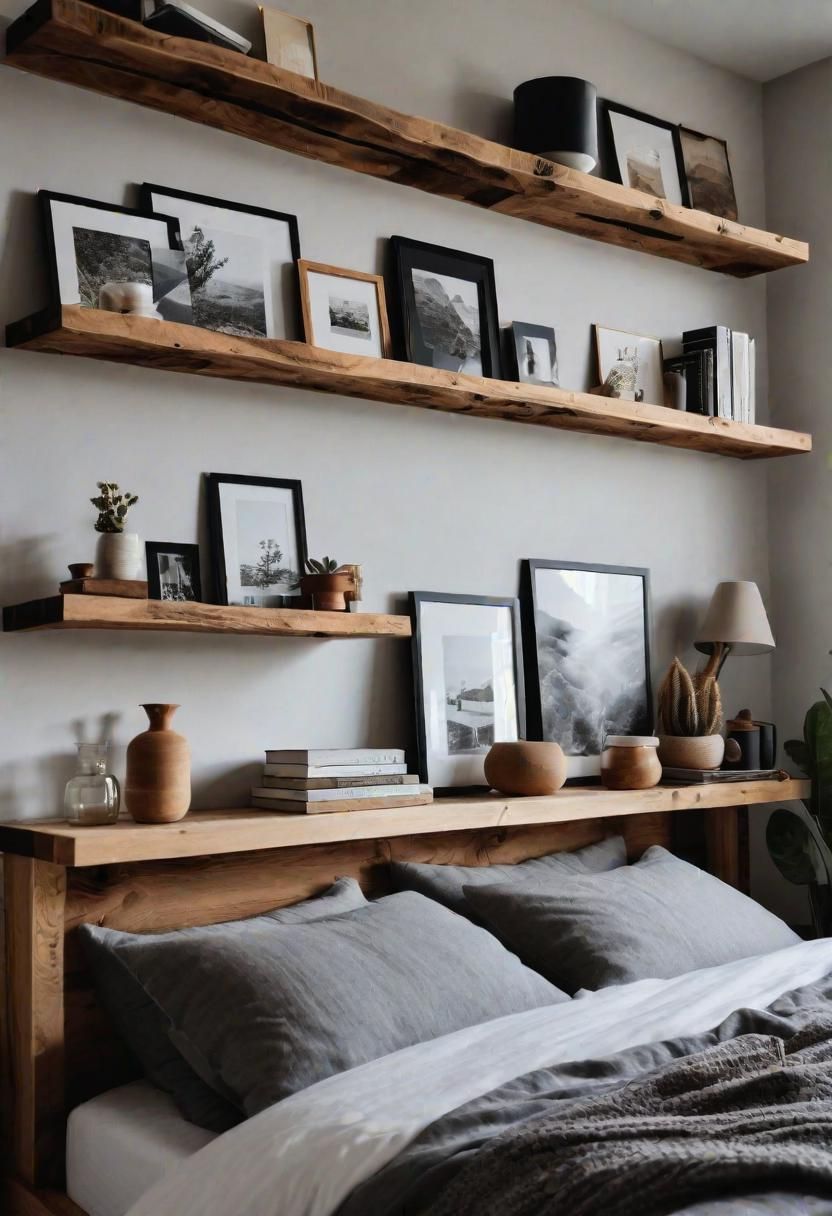 31. DIY Natural Wood Shelving